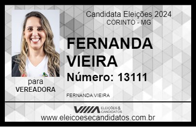 Candidato FERNANDA VIEIRA 2024 - CORINTO - Eleições