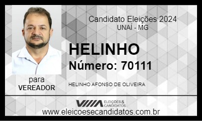 Candidato HELINHO 2024 - UNAÍ - Eleições