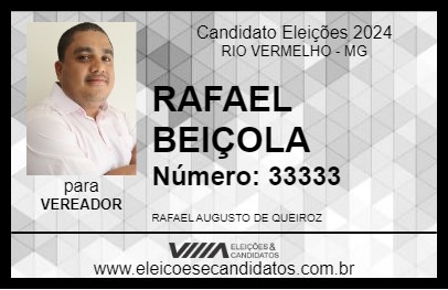 Candidato RAFAEL BEIÇOLA 2024 - RIO VERMELHO - Eleições