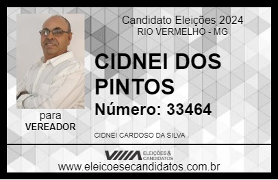 Candidato CIDNEI DOS PINTOS 2024 - RIO VERMELHO - Eleições