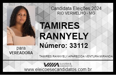 Candidato TAMIRES RANNYELY 2024 - RIO VERMELHO - Eleições