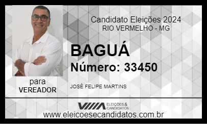 Candidato BAGUÁ 2024 - RIO VERMELHO - Eleições