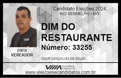 Candidato DIM DO RESTAURANTE 2024 - RIO VERMELHO - Eleições