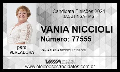 Candidato VANIA NICCIOLI 2024 - JACUTINGA - Eleições