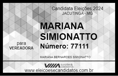 Candidato MARIANA SIMIONATTO 2024 - JACUTINGA - Eleições