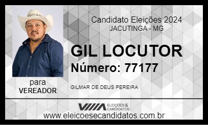 Candidato GIL LOCUTOR 2024 - JACUTINGA - Eleições