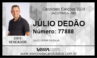 Candidato JÚLIO DEDÃO 2024 - JACUTINGA - Eleições