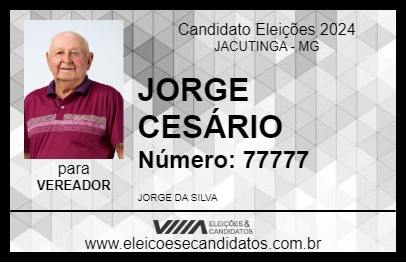 Candidato JORGE CESÁRIO 2024 - JACUTINGA - Eleições