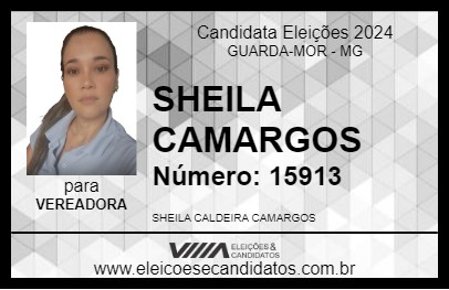 Candidato SHEILA CAMARGOS 2024 - GUARDA-MOR - Eleições