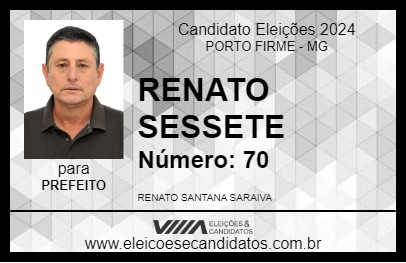 Candidato RENATO SESSETE 2024 - PORTO FIRME - Eleições