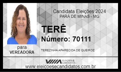 Candidato TERÊ 2024 - PARÁ DE MINAS - Eleições