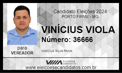 Candidato VINÍCIUS VIOLA 2024 - PORTO FIRME - Eleições