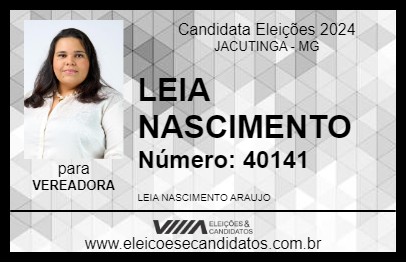 Candidato LEIA NASCIMENTO 2024 - JACUTINGA - Eleições