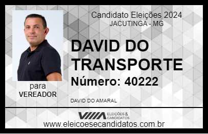 Candidato DAVID DO TRANSPORTE 2024 - JACUTINGA - Eleições