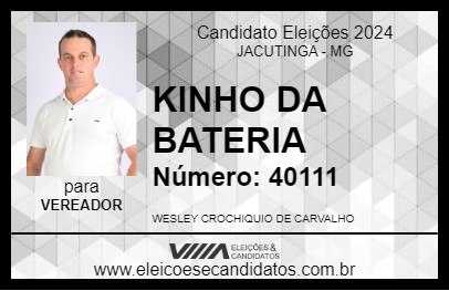 Candidato KINHO DA BATERIA 2024 - JACUTINGA - Eleições