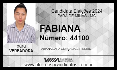 Candidato FABIANA 2024 - PARÁ DE MINAS - Eleições