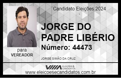 Candidato JORGE DO PADRE LIBÉRIO 2024 - PARÁ DE MINAS - Eleições