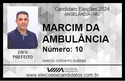 Candidato MARCIM DA AMBULÂNCIA 2024 - ANGELÂNDIA - Eleições