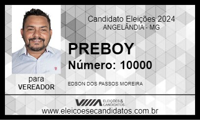 Candidato PREBOY 2024 - ANGELÂNDIA - Eleições