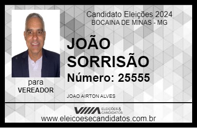 Candidato JOÃO SORRISÃO 2024 - BOCAINA DE MINAS - Eleições