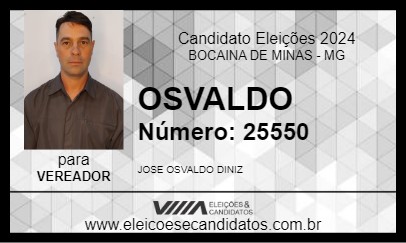 Candidato OSVALDO 2024 - BOCAINA DE MINAS - Eleições