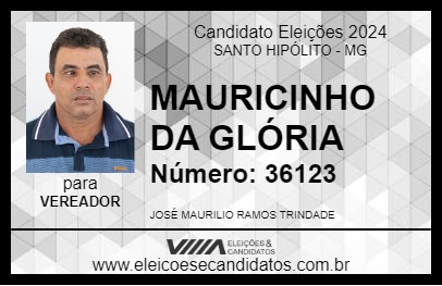 Candidato MAURICINHO DA GLÓRIA 2024 - SANTO HIPÓLITO - Eleições