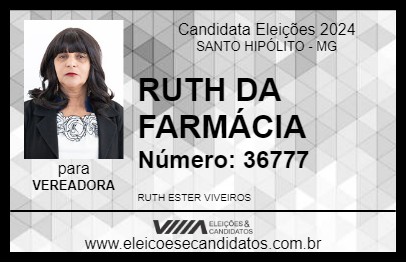 Candidato RUTH DA FARMÁCIA 2024 - SANTO HIPÓLITO - Eleições