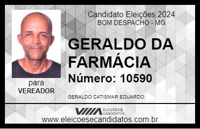 Candidato GERALDO DA ALERTA 2024 - BOM DESPACHO - Eleições