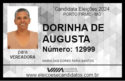 Candidato DORINHA DE AUGUSTA 2024 - PORTO FIRME - Eleições