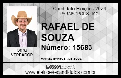 Candidato RAFAEL DE SOUZA 2024 - PARAISÓPOLIS - Eleições