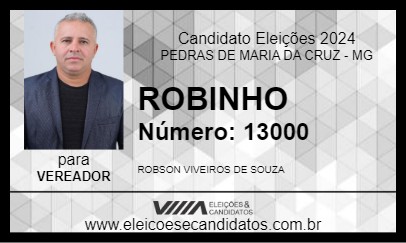 Candidato ROBINHO 2024 - PEDRAS DE MARIA DA CRUZ - Eleições