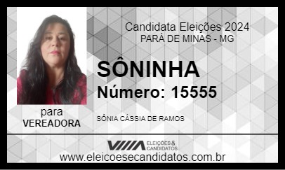 Candidato SÔNIA 2024 - PARÁ DE MINAS - Eleições