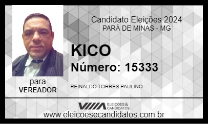 Candidato KICO 2024 - PARÁ DE MINAS - Eleições