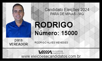 Candidato RODRIGO 2024 - PARÁ DE MINAS - Eleições