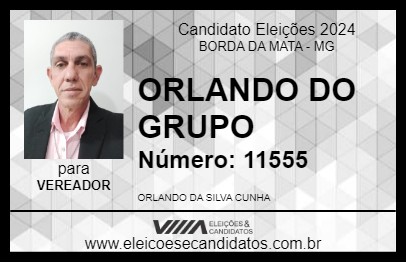 Candidato ORLANDO DO GRUPO 2024 - BORDA DA MATA - Eleições