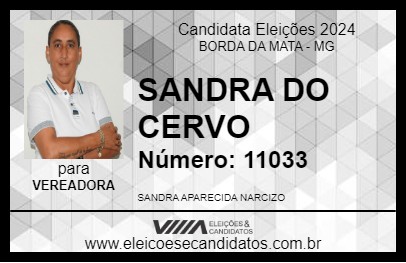 Candidato SANDRA DO CERVO 2024 - BORDA DA MATA - Eleições