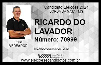 Candidato RICARDO DO LAVADOR 2024 - BORDA DA MATA - Eleições