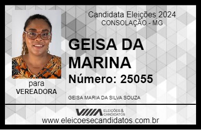 Candidato GEISA DA MARINA 2024 - CONSOLAÇÃO - Eleições