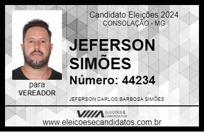 Candidato JEFERSON SIMÕES 2024 - CONSOLAÇÃO - Eleições