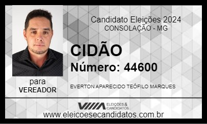 Candidato CIDÃO 2024 - CONSOLAÇÃO - Eleições