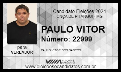 Candidato PAULO VITOR 2024 - ONÇA DE PITANGUI - Eleições