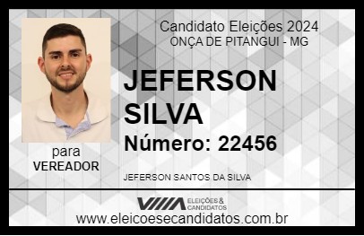 Candidato JEFERSON SILVA 2024 - ONÇA DE PITANGUI - Eleições