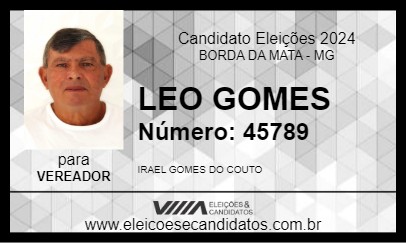 Candidato LEO GOMES 2024 - BORDA DA MATA - Eleições