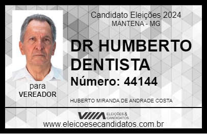 Candidato DR HUMBERTO DENTISTA 2024 - MANTENA - Eleições