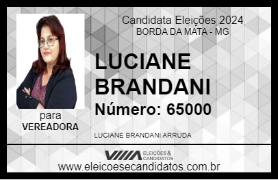 Candidato LUCIANE BRANDANI 2024 - BORDA DA MATA - Eleições