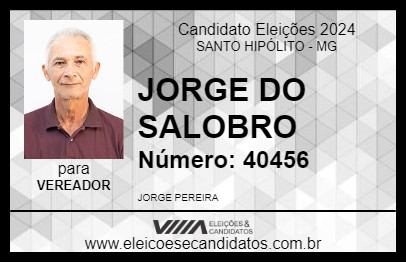 Candidato JORGE DO SALOBRO 2024 - SANTO HIPÓLITO - Eleições