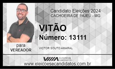 Candidato VITÃO 2024 - CACHOEIRA DE PAJEÚ - Eleições