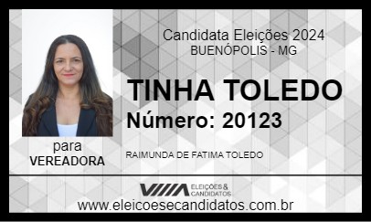 Candidato TINHA TOLEDO 2024 - BUENÓPOLIS - Eleições