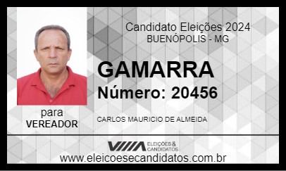 Candidato GAMARRA 2024 - BUENÓPOLIS - Eleições