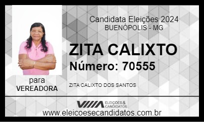 Candidato ZITA CALIXTO 2024 - BUENÓPOLIS - Eleições